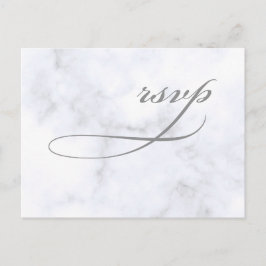 Marble Wedding rsvp Einladungspostkarte