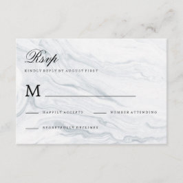 Marble Wedding RSVP Response Karte