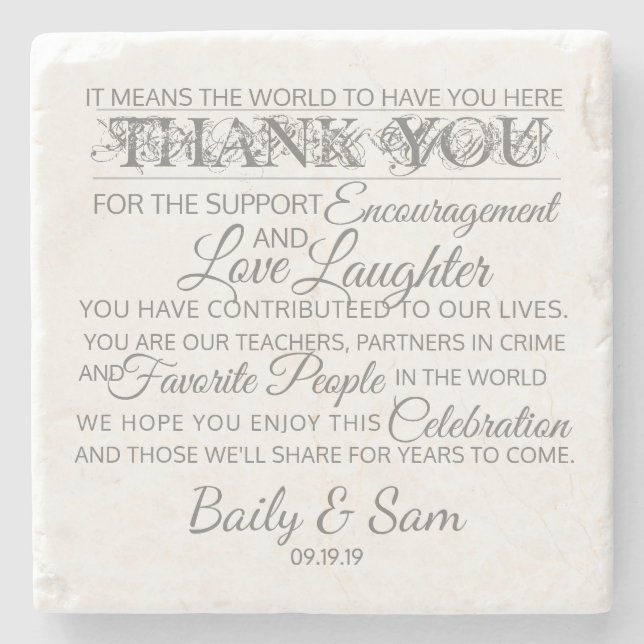 Marble Wedding Untersetzer (Vorderseite)