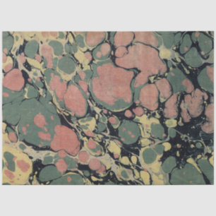 Marbled Abstract Design   Rosa Gelb Seidenpapier