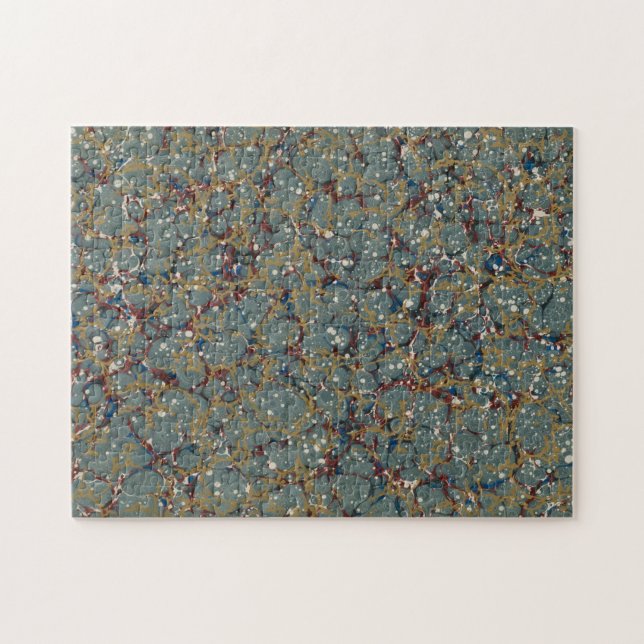 Marbled Abstract Painting Puzzle (Horizontal)