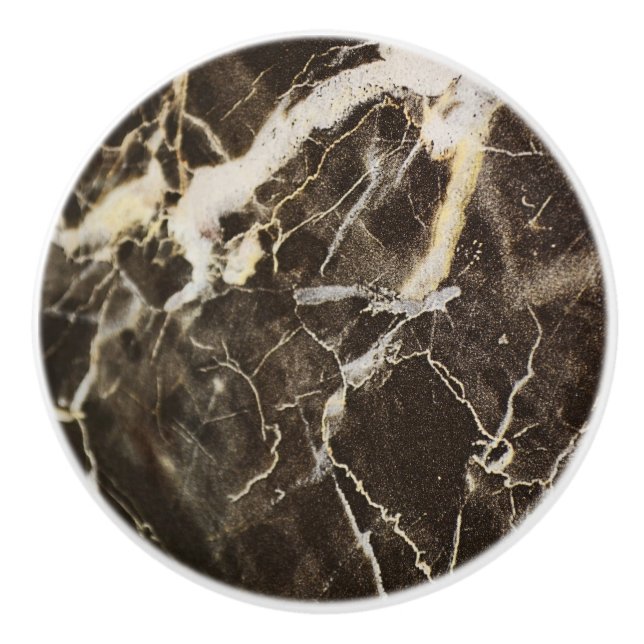 Marbled-Abstrakter Expressionismus von Shirley Tay Keramikknauf (Vorderseite)