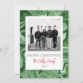 Marbled Art Christmas FOTO Card NAME Festivals Jah Einladung