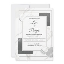 Marbled Modern Wedding Einladung