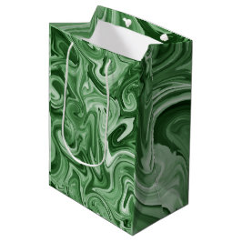 Marbled Paint Green Chic Weihnachtsgeschenk Wrap Mittlere Geschenktüte