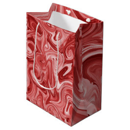 Marbled Paint Red Chic Weihnachtsgeschenk Wrap Mittlere Geschenktüte