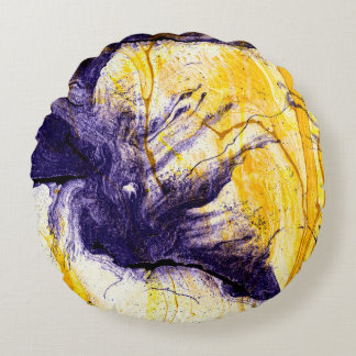 Marbled paper art background, with bright and pret rundes kissen