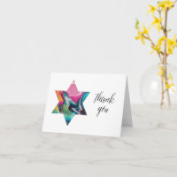 Marbled Rainbow Jewish Star Bat Mitzvah Vielen Dan