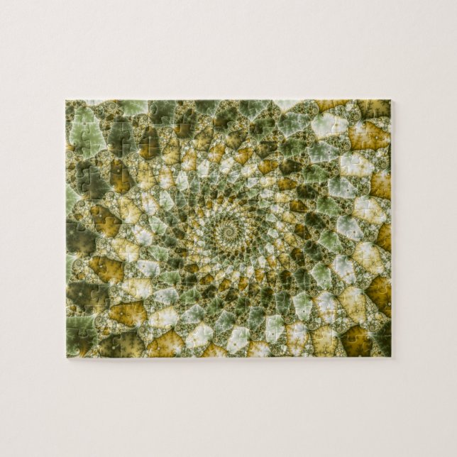 Marbled Shards - Mandelbrot Art Puzzle (Horizontal)