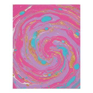 Marbled Swirl Poster