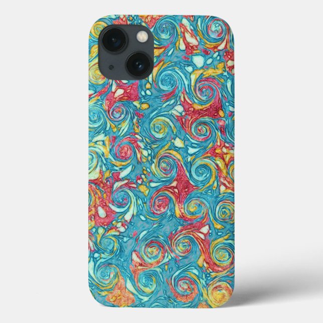 Marbled Swirls Case-Mate iPhone Hülle (Rückseite)