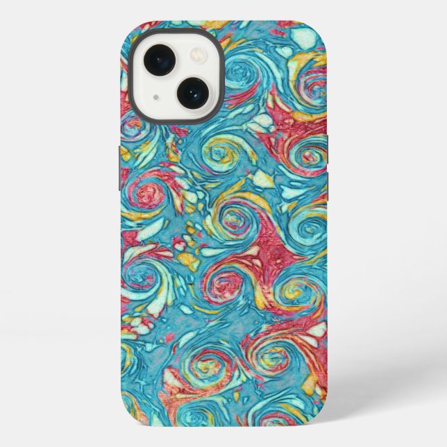 Marbled Swirls iPhone Hülle (Rückseite)
