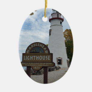 Marblehead Lighthouse Foto auf Keramik Ornament