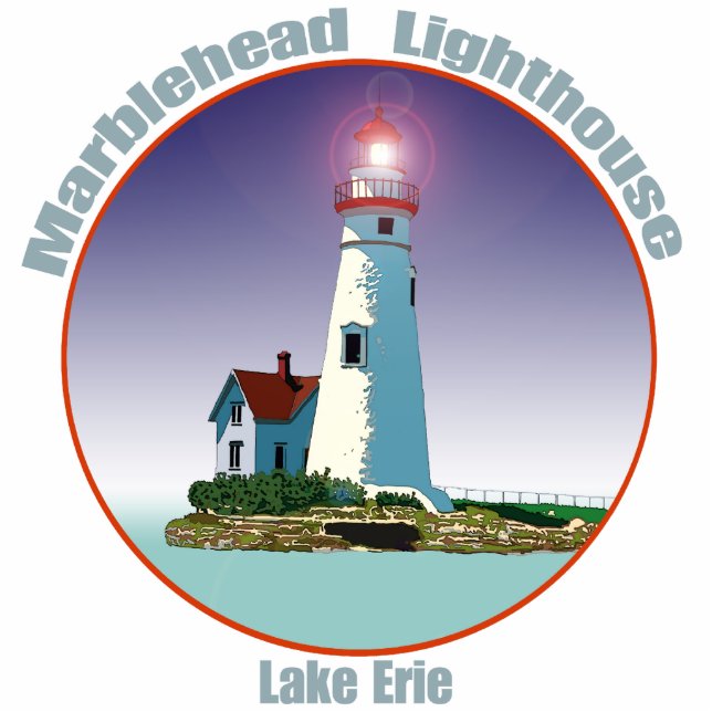 Marblehead Lighthouse Freistehende Fotoskulptur (Vorne)