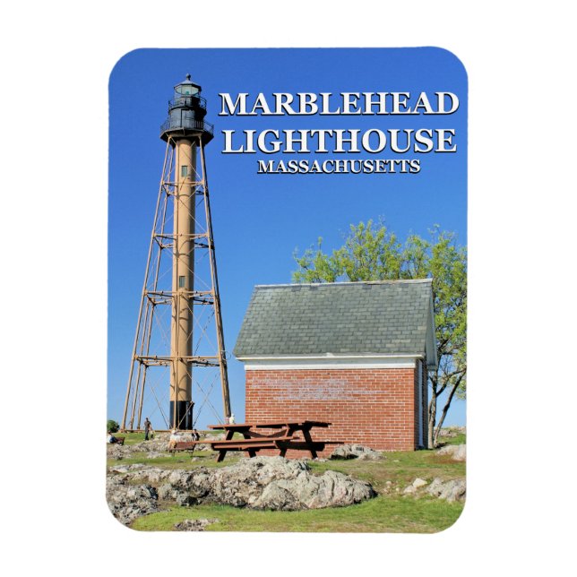 Marblehead Lighthouse, Massachusetts Flexi Magnet (Vertikal)