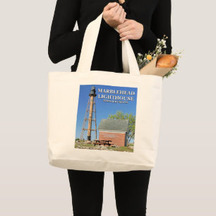 Marblehead Lighthouse, Massachusetts Tote Bag Jumbo Stoffbeutel