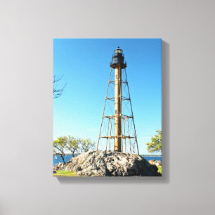 Marblehead Lighthouse Massachusetts Wrapped Canvas Leinwanddruck