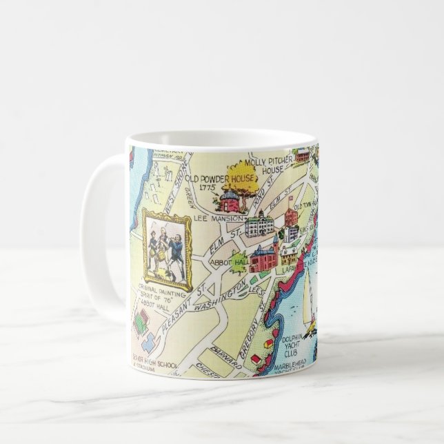 Marblehead Massachusetts Tasse (Vorderseite Links)