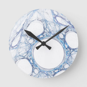 MarbleIce Abstract Art Wall Clock Runde Wanduhr