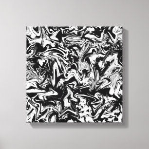 Marbleied Black and White Modern Abstrakt Artwork Leinwanddruck