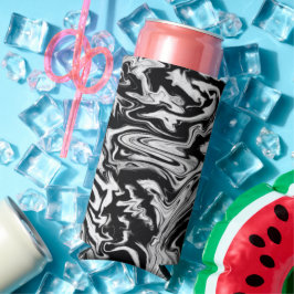 Marbleied Black and White Modern Abstrakt Artwork Selters Dosenkühler