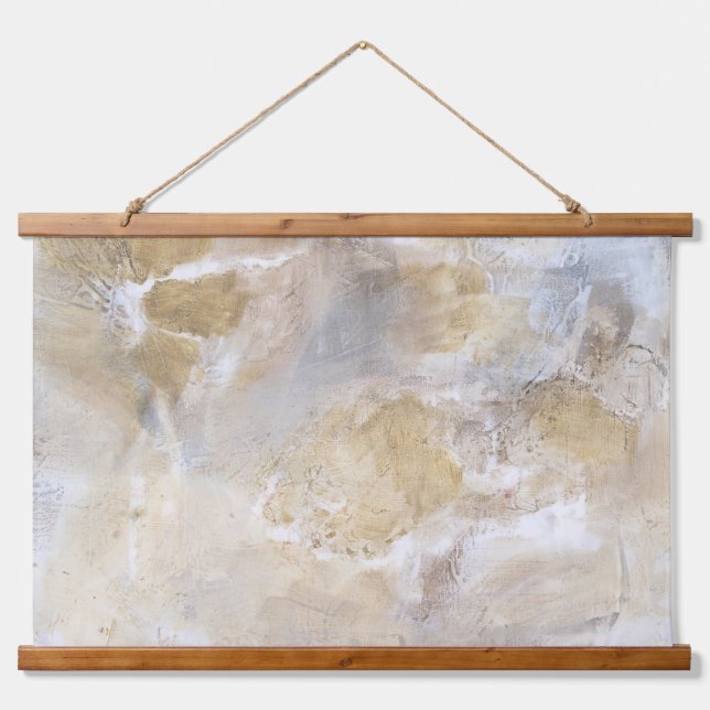 Marbleized Abstrakt Wall Art Tapestes Wandteppich Mit Holzrahmen (Vorne)