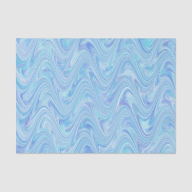 Marbling Blue Lila Pattern Seidenpapier (Vorderseite)