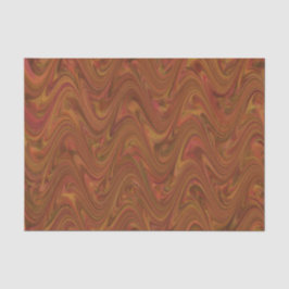 Marbling Brown Orange Green Pattern Seidenpapier
