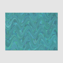 Marbling Green Blue Pattern Seidenpapier