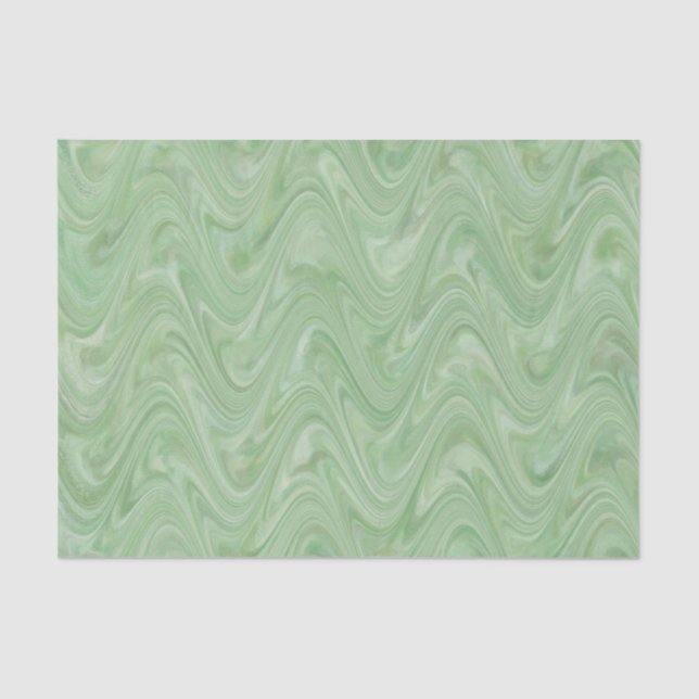 Marbling Green Pattern Seidenpapier (Vorderseite)