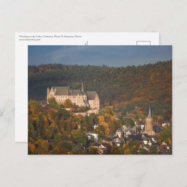 Marburg Deutschland Postkarte (Vorne/Hinten)