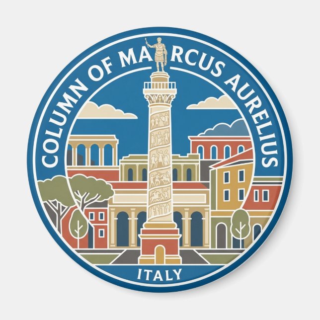 Marc-Aurel-Säule Italien Magnet (Vorne)