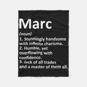 Marc Definition Personalisierter Name Lustiger Geb Fleecedecke