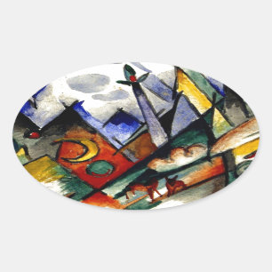 Marc - Sonatine für Geige und Klavier Ovaler Aufkleber