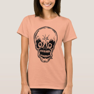 Marc Vachon Womens Bones Head Burnout T-Shirt