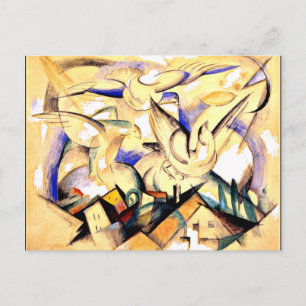 Marc - Vögel oberhalb des Dorfes Postkarte