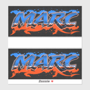 Marc Vorname Name Graffiti Aufkleber Sticker