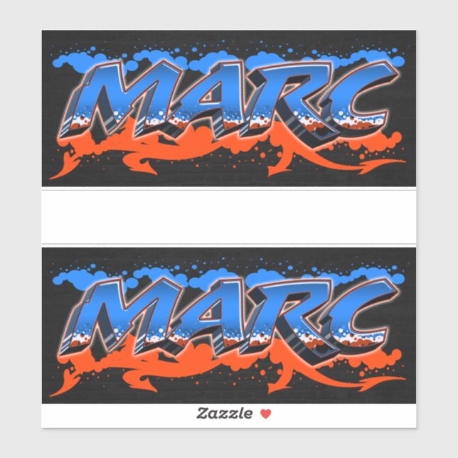 Marc Vorname Name Graffiti Aufkleber Sticker (Blatt)