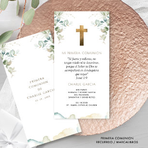 Marcalibros, Recuerdo Primera Comunión Botánico Dankeskarte