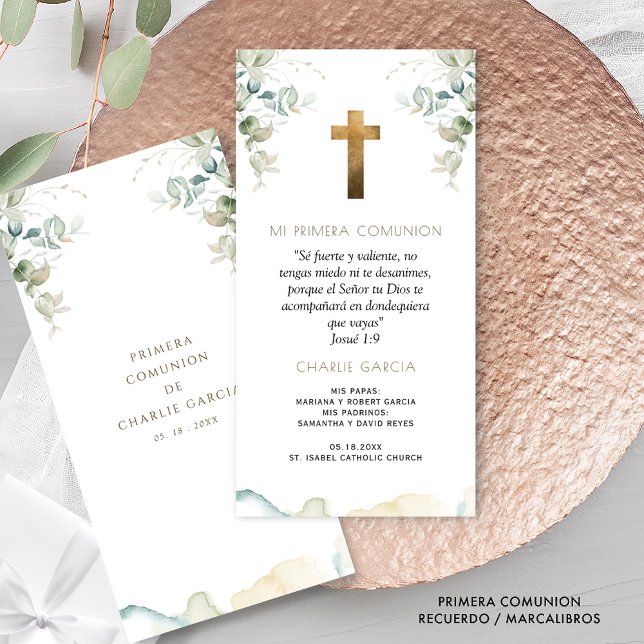 Marcalibros, Recuerdo Primera Comunión Botánico Dankeskarte (Von Creator hochgeladen)