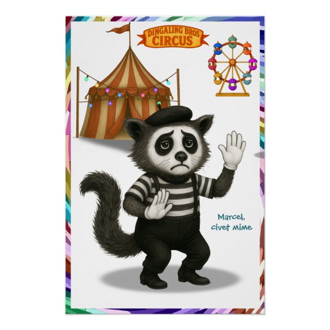 Marcel, civet mime poster (Vorderseite)
