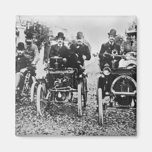 Marcel (d.1903) und Louis (1877-1944) Renault driv Magnet (Vorne)