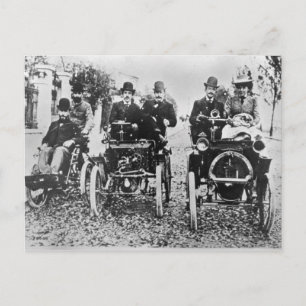 Marcel (d.1903) und Louis (1877-1944) Renault driv Postkarte