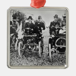 Marcel (d.1903) und Louis (1877-1944) Renault driv Silbernes Ornament