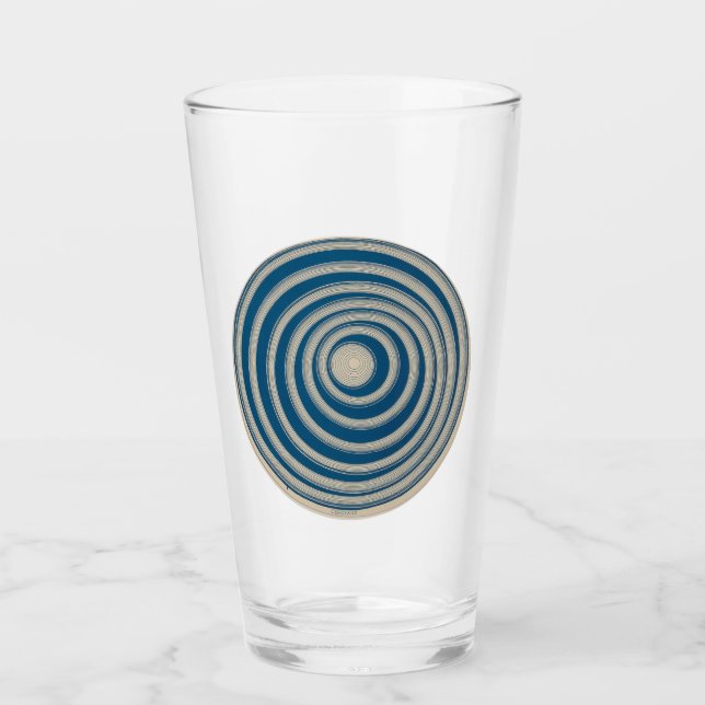 Marcel Duchamp Rotorelief BLUE Pint Glass Glas (Vorderseite)
