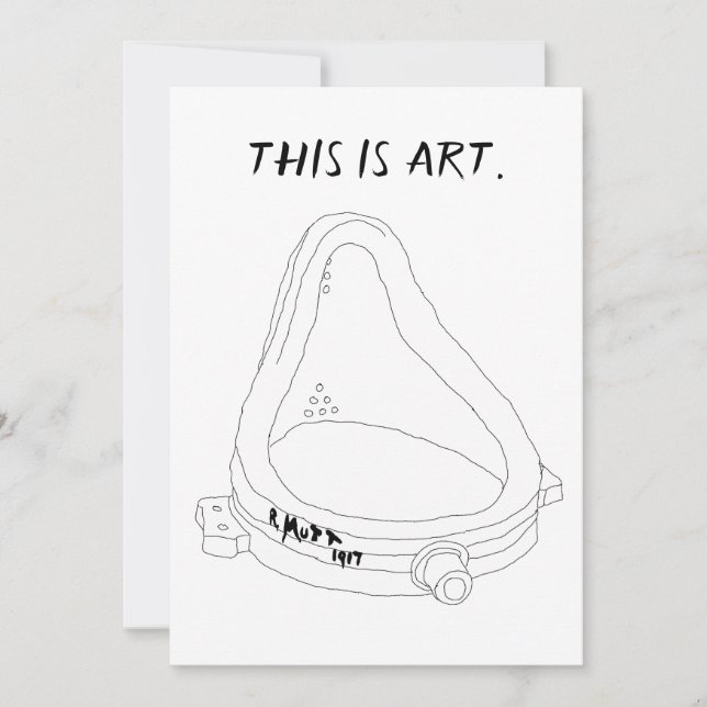 Marcel Duchamp's Fountain R.Mutt 1917 Einladung (Vorderseite)