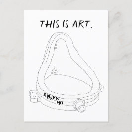 Marcel Duchamp's Fountain R.Mutt 1917 Einladungspostkarte