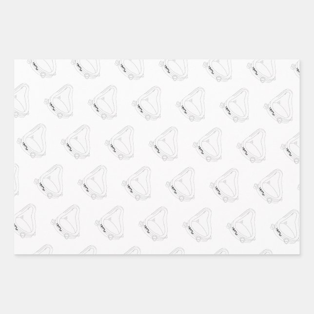 Marcel Duchamp's Fountain R.Mutt 1917 Geschenkpapier Set (Vorderseite)