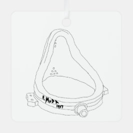 Marcel Duchamp's Fountain R.Mutt 1917 Ornament Aus Metall