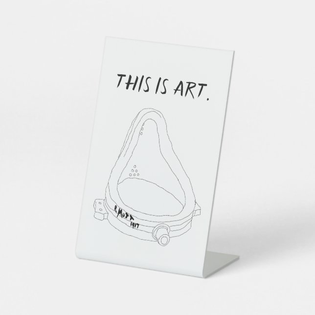 Marcel Duchamp's Fountain R.Mutt 1917 Sockelschild (Vorderseite)
